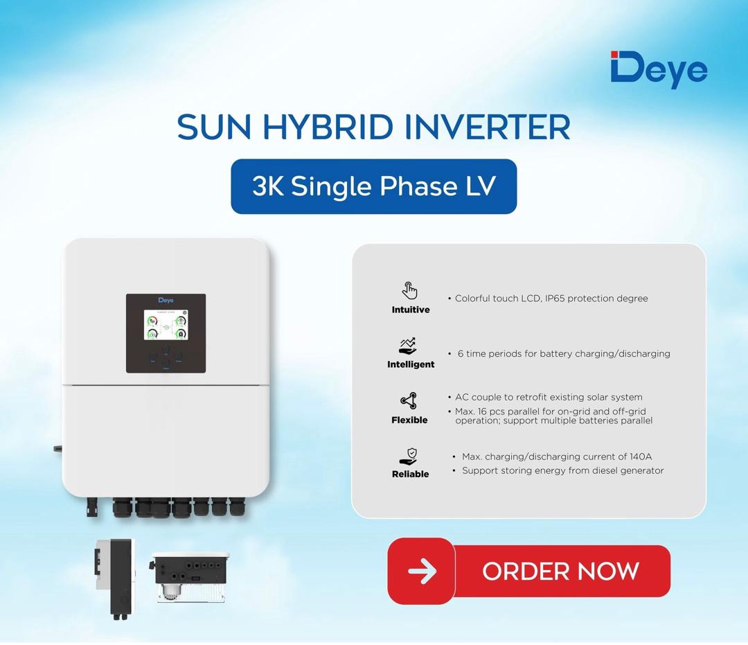 3kva hybrid deye inverter 